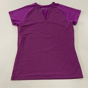 Nike Women's Golf Dri Fit Short Sleeve Shirt in Plum, size L